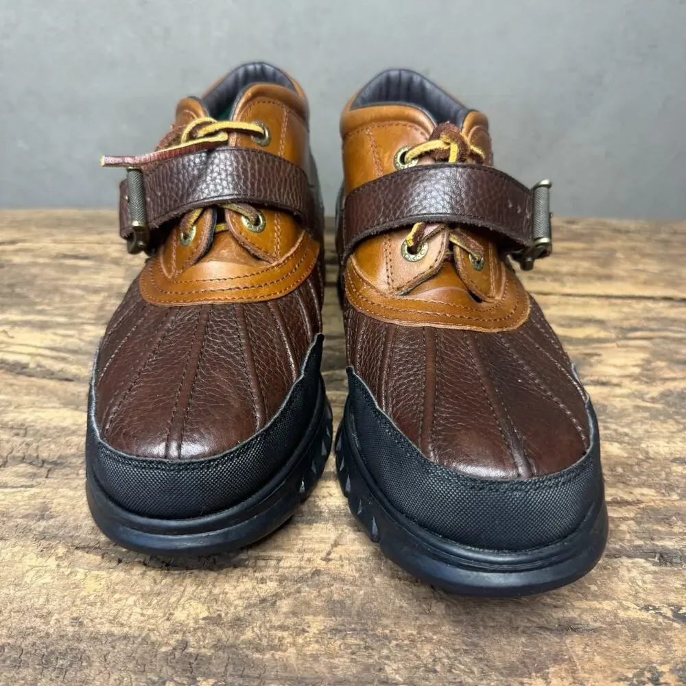 Polo Ralph Lauren Dover III Men 7.5D Brown Leather Duck Boots Preppy Gorpcore
